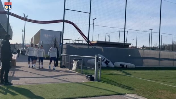 Olympique Lyonnais' training session before FC Porto